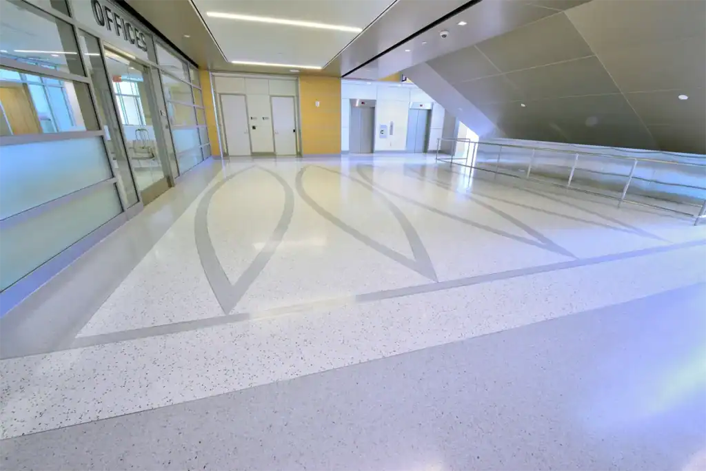 Expert-Terrazzo-Floor-Installers-on-Anaheim-Regional-Transportation-Intermodal-Center-Terrazzo-Leaves